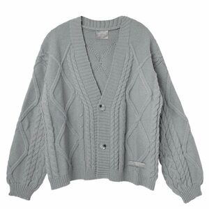 Taylor Swift TTPD Tortured Poets Department Gray Cable Knit V-Neck Cardigan